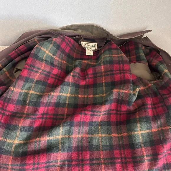 Vintage LL Bean Barn Coat Oversized Chore Jacket Detachable Wool Lined XL Tall - Picture 5 of 16